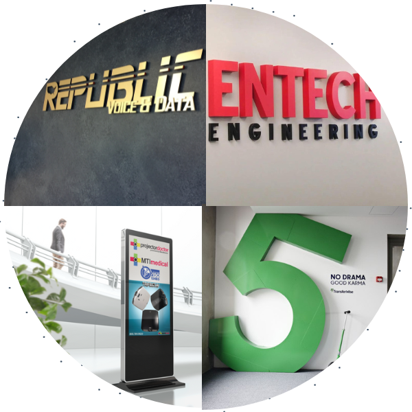 Home 22 indoor signage Dubai