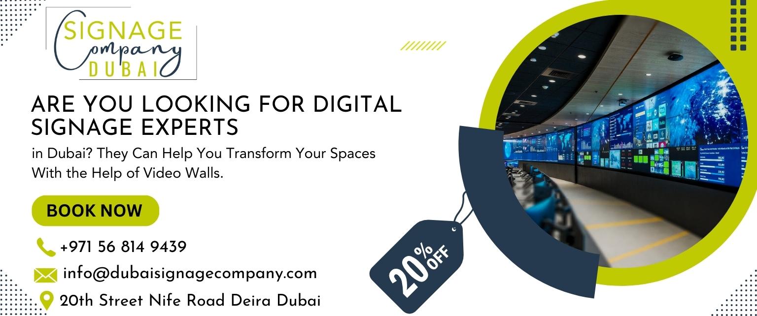Video Wall 3 Signage Board Company Dubai